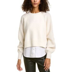 ALL SAINTS Cream Sweater with Layered Design